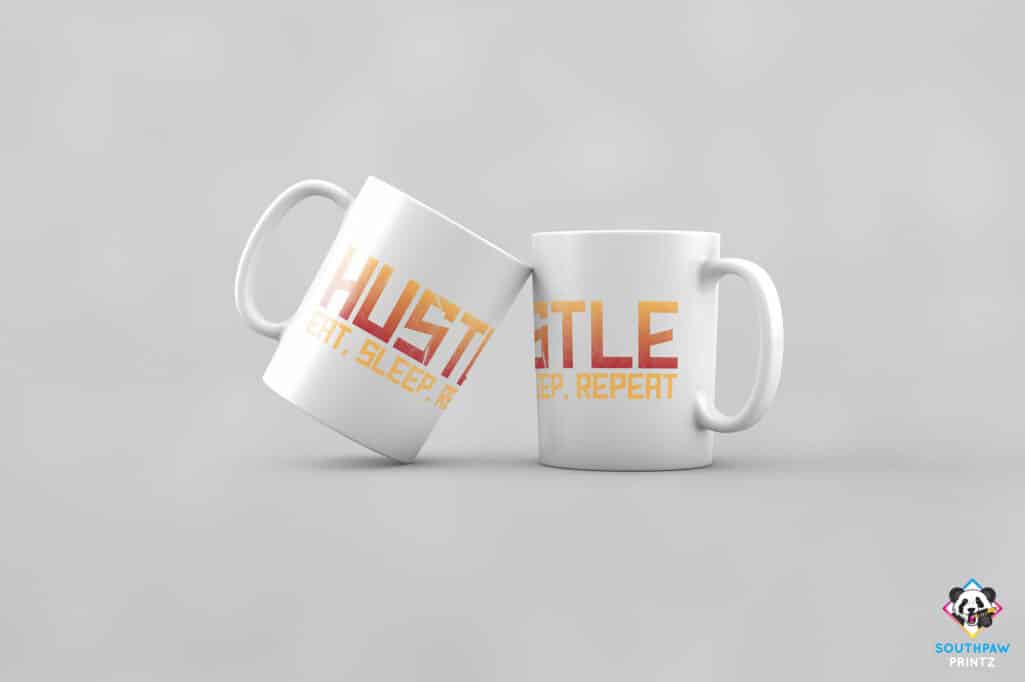 Hustle Eat Sleep Repeat (Orange) Mug