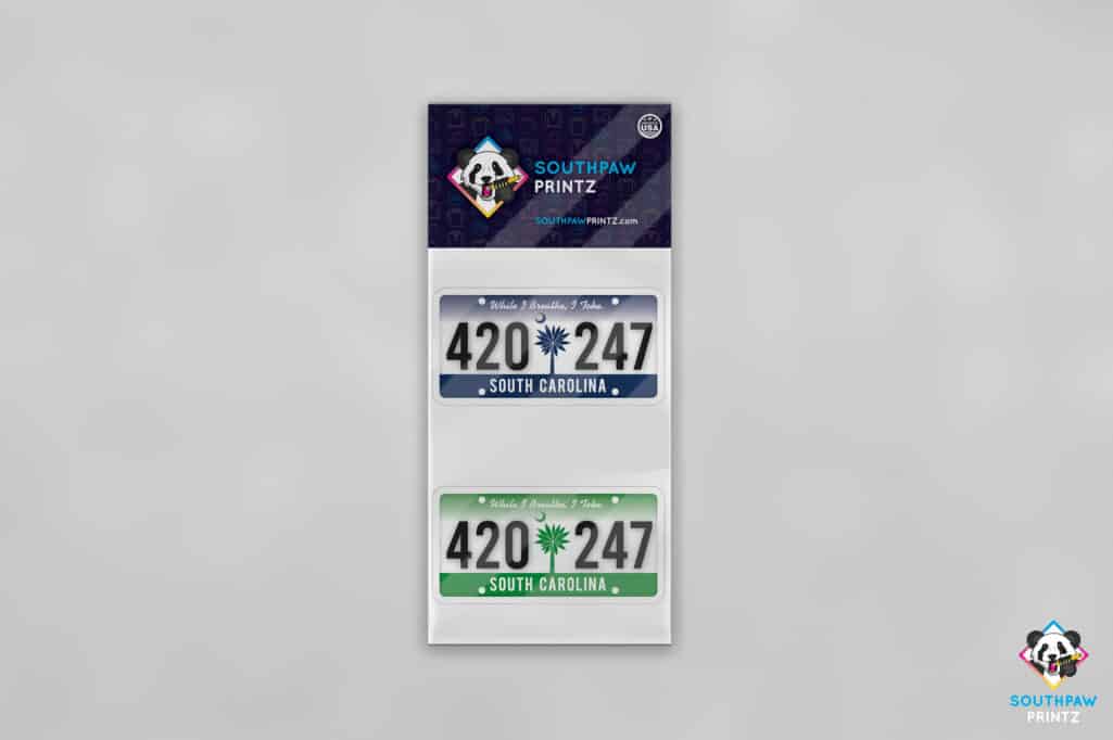 SC Weed License Plate 2 Sticker