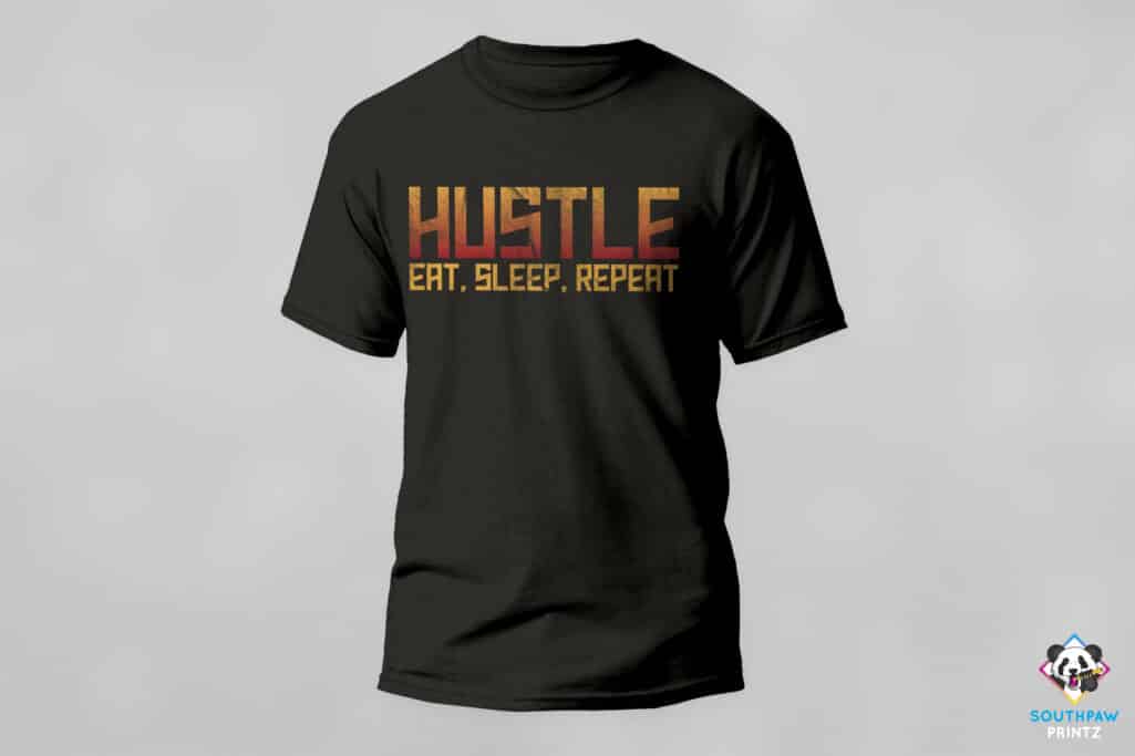 Hustle Eat Sleep Repeat (Orange) T-Shirt