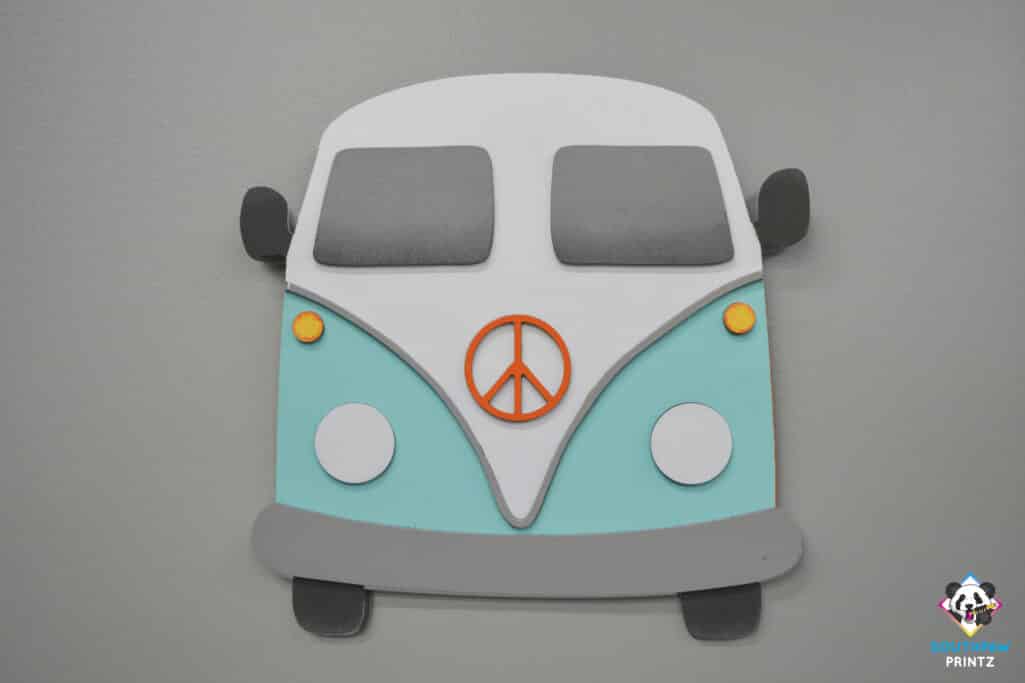 Hippie Bus Peace - Layered