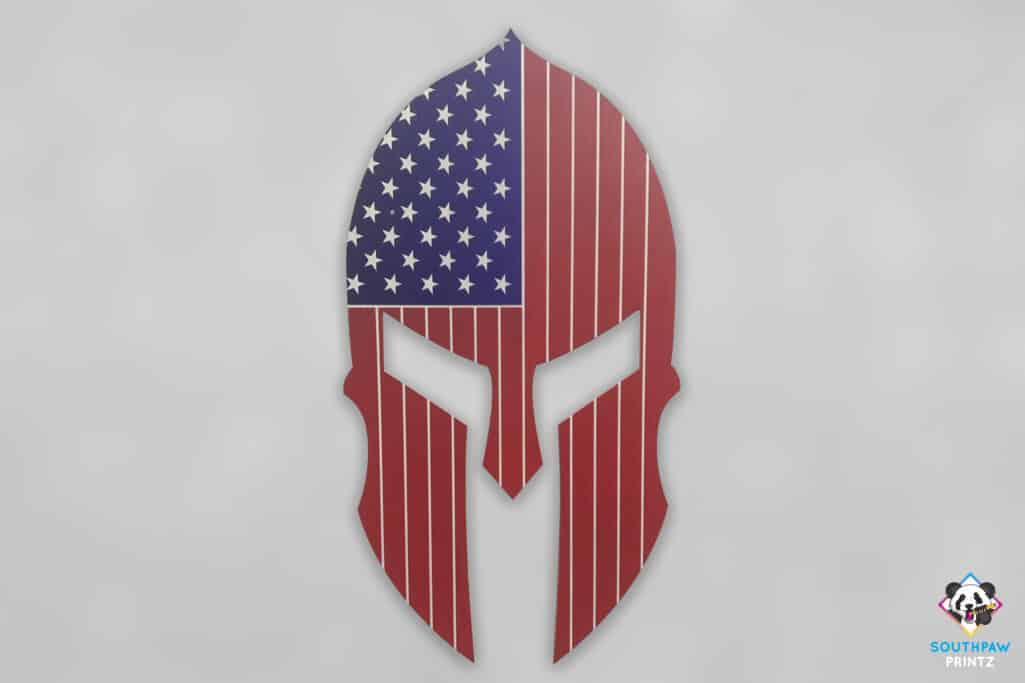 Spartan Helmet USA Flag
